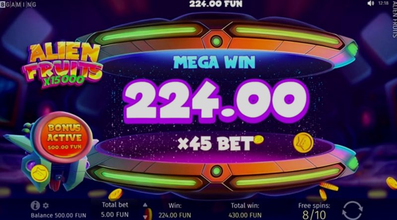 Играть Alien Fruits от Bgaming в казино 1Win