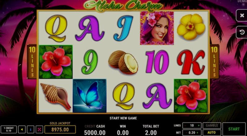 Играть Aloha Charm от Fazi в казино 1Win