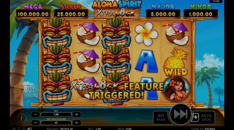 Играть Aloha Spirit XtraLock от Swintt в казино 1Win