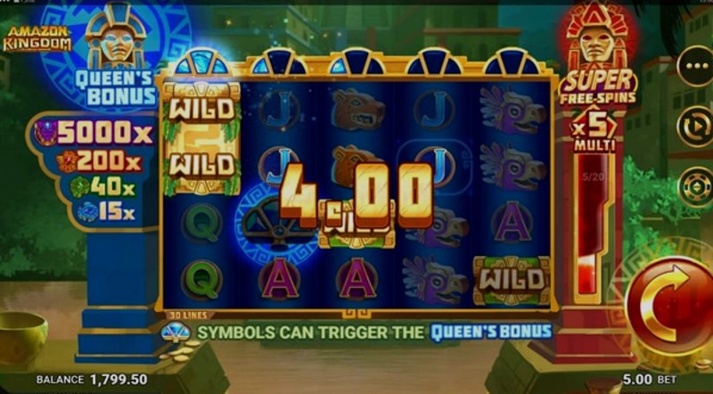 Играть Amazon Kingdom от Microgaming в казино 1Win