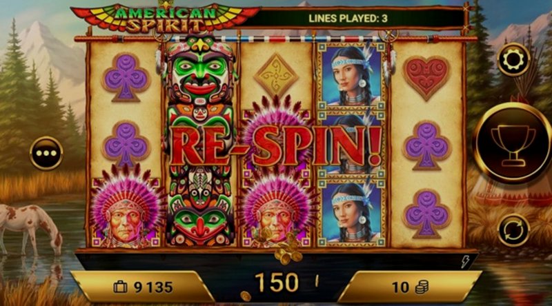 Играть American Spirit от Amigogaming в казино 1Win