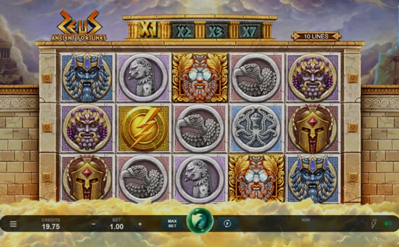 Играть Ancient Fortunes Zeus от Games Global в казино 1Win