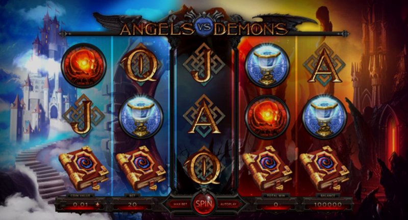Играть Angels vs Demons от Thunderspin в казино 1Win