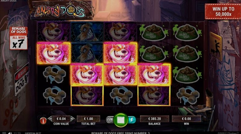 Играть Angry Dogs от Gameart в казино 1Win