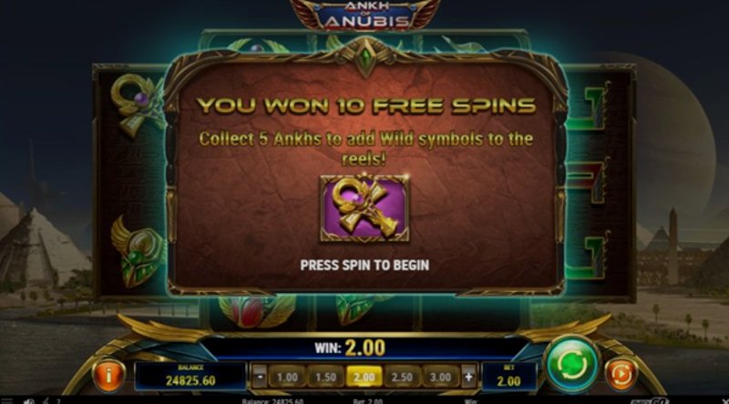 Играть Ankh of Anubis от Playn Go в казино 1Win