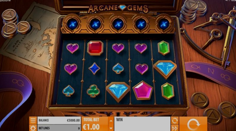 Играть Arcane Gems от Quickspin в казино 1Win