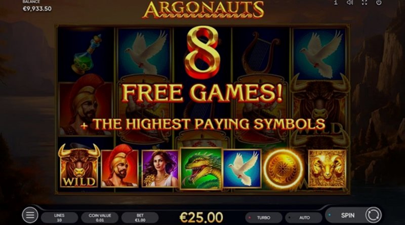 Играть Argonauts от Endorphina в казино 1Win