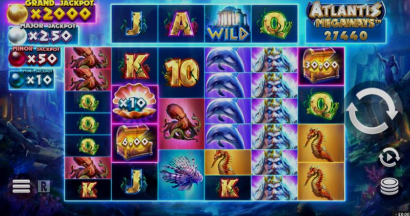 Играть Atlantis Megaways от Reelplay в казино 1Win