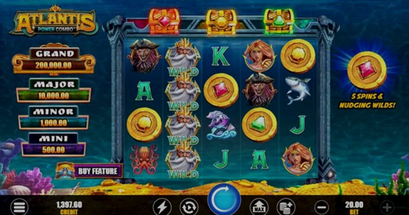 Играть Atlantis Power Combo от Games Global в казино 1Win