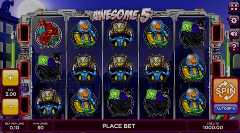 Играть Awesome 5 от Play Pearls в казино 1Win