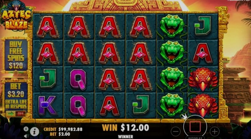 Играть Aztec Blaze от Pragmatic в казино 1Win