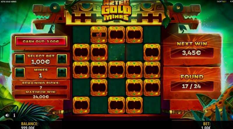 Играть Aztec Gold Mines от Isoftbet в казино 1Win