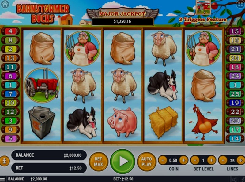 Играть Barnstormer Bucks от Habanero в казино 1Win