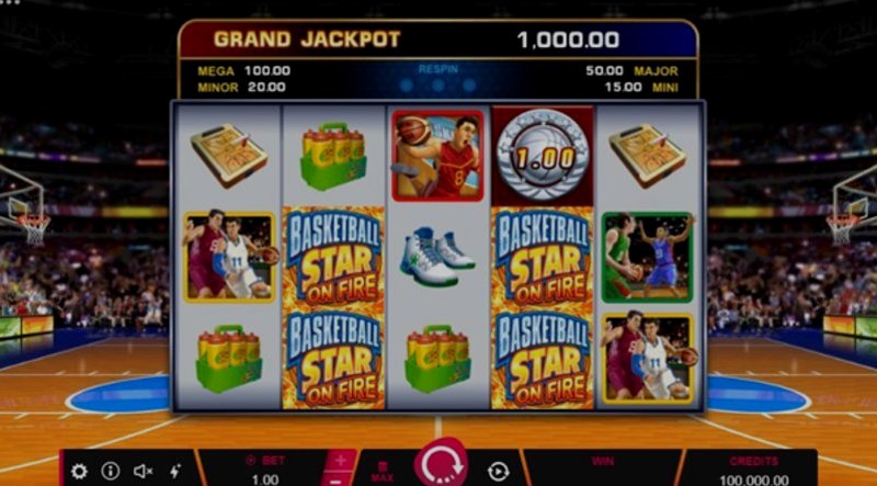 Играть Basketball Star on Fire от Microgaming в казино 1Win
