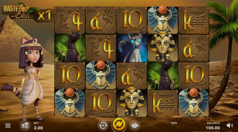 Играть Bastet and Cats от Mascot Gaming в казино 1Win