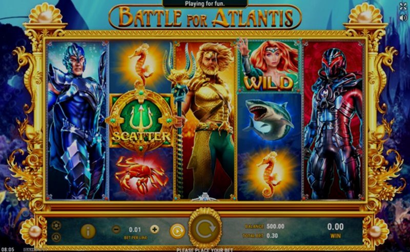 Играть Battle for Atlantis от Gameart в казино 1Win