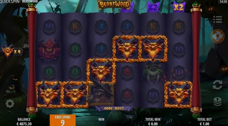 Играть Beastwood от Quickspin в казино 1Win