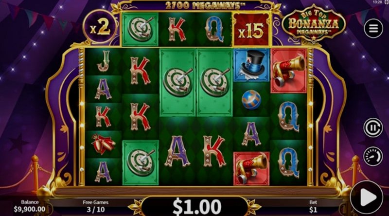 Играть Big Top Bonanza Megaways от Skywind в казино 1Win