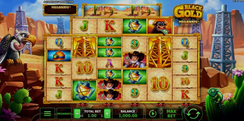 Играть Black Gold Megaways от Stakelogic в казино 1Win