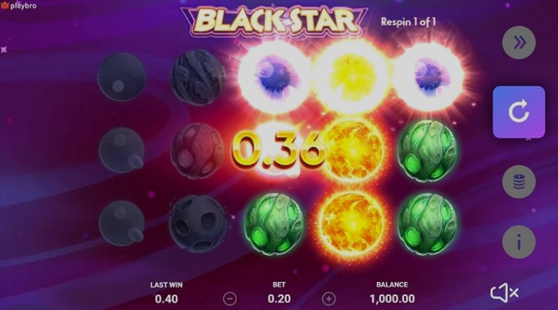 Играть Black Star от Playbro в казино 1Win