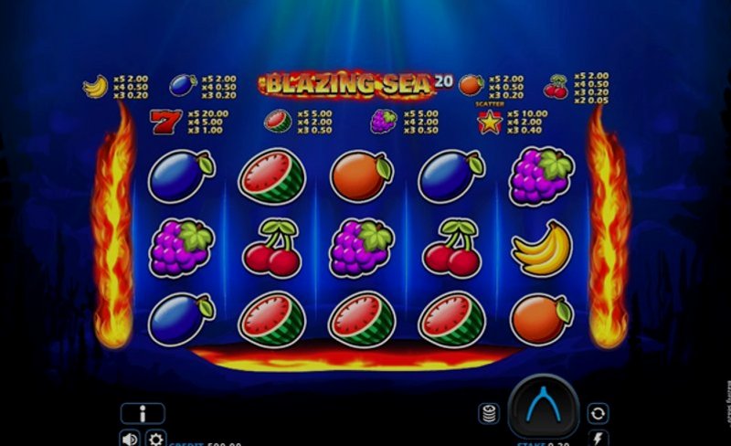 Играть Blazing Sea 20 от Games Global в казино 1Win