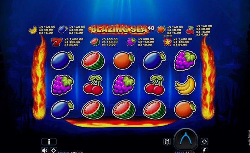 Играть Blazing Sea 40 от Games Global в казино 1Win