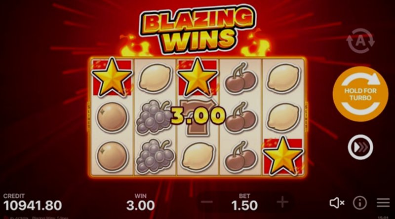 Играть Blazing Wins: 5 Lines от Playson в казино 1Win