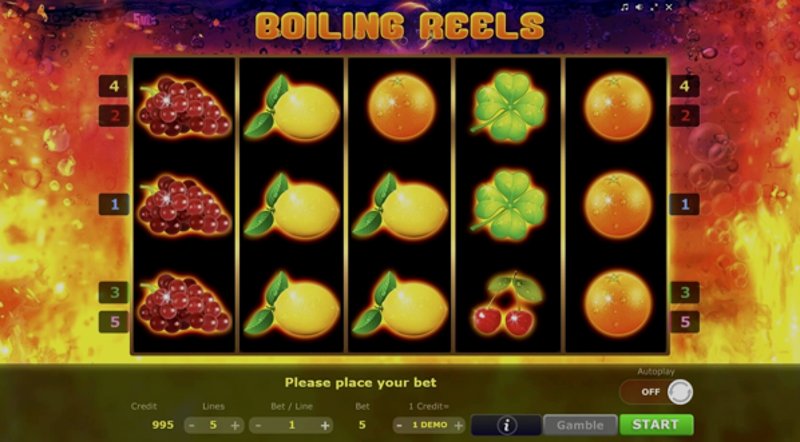 Играть Boiling Reels от 5 Men Gaming в казино 1Win