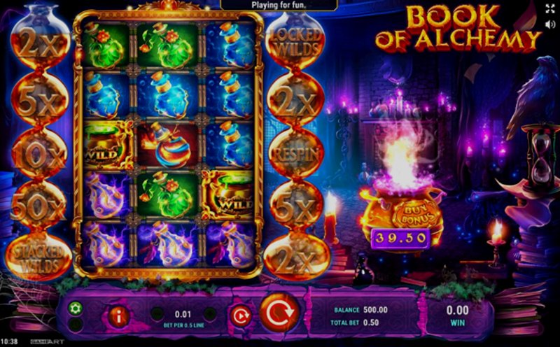 Играть Book of Alchemy от Gameart в казино 1Win
