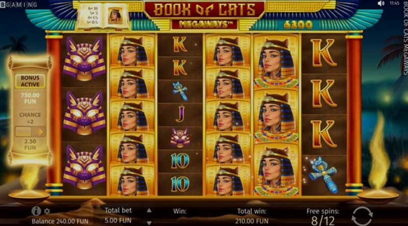 Играть Book Of Cats от Bgaming в казино 1Win