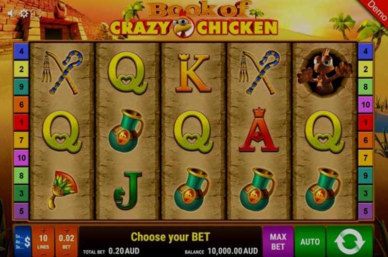 Играть Book of Crazy Chicken от Gamomat в казино 1Win