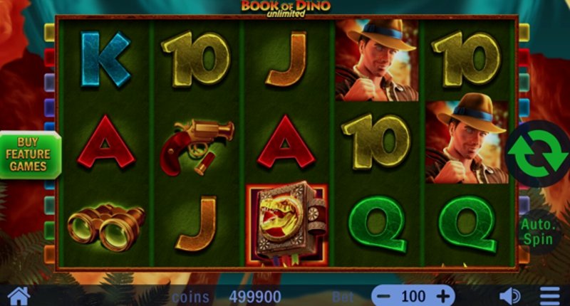 Играть Book of Dino Unlimited от Swintt в казино 1Win