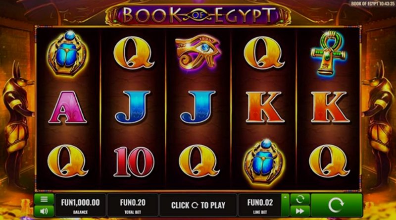 Играть Book of Egypt от Platipus в казино 1Win