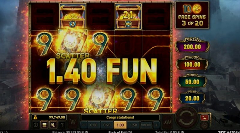 Играть Book of Faith™ от Wazdan в казино 1Win