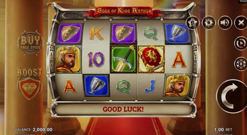 Играть Book of King Arthur от Microgaming в казино 1Win