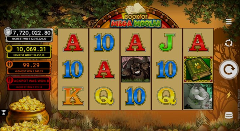 Играть Book of Mega Moolah от Games Global в казино 1Win