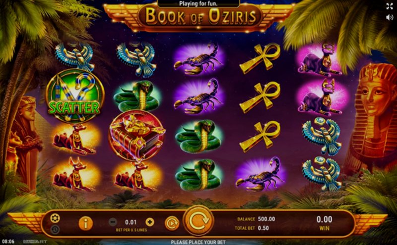 Играть Book Of Oziris от Gameart в казино 1Win