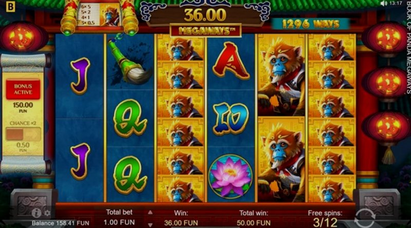 Играть Book of Panda Megaways от Bgaming в казино 1Win