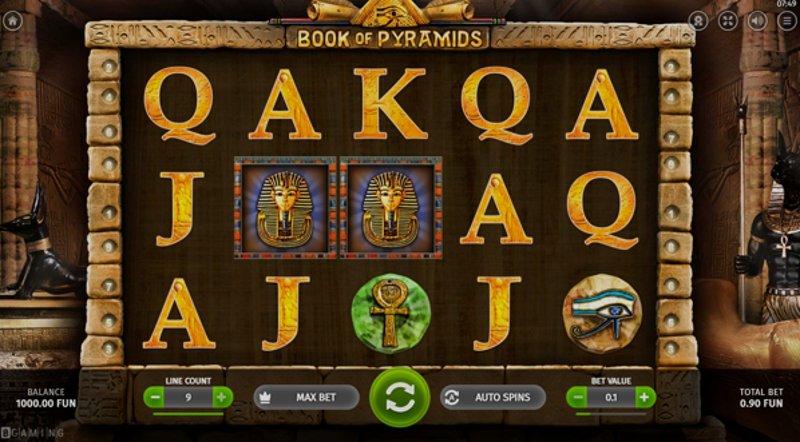 Играть Book of Pyramids от Bgaming в казино 1Win