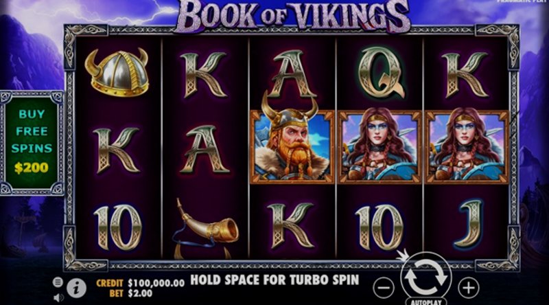 Играть Book of Vikings от Pragmatic в казино 1Win