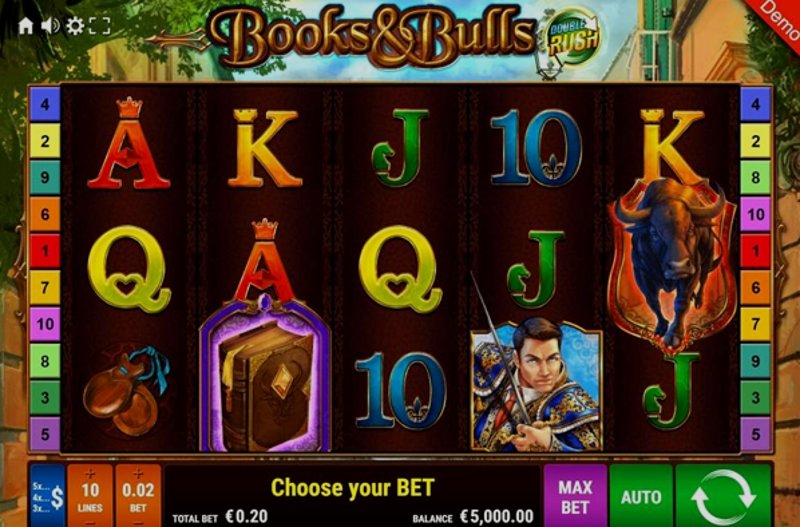 Играть Books & Bulls от Gamomat в казино 1Win