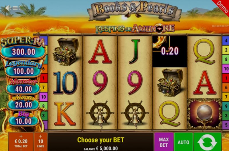 Играть Books & Pearls от Gamomat в казино 1Win