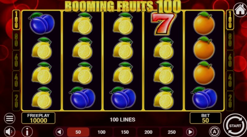 Играть Booming Fruits 100 от 1spin4win в казино 1Win