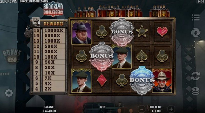 Играть Brooklyn Bootleggers от Quickspin в казино 1Win
