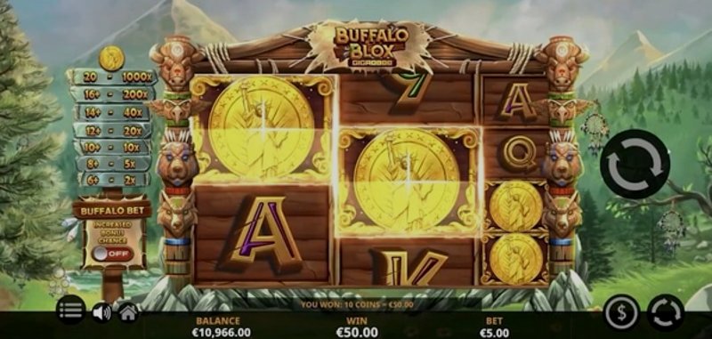 Играть Buffalo Blox Gigablox от Yggdrasil в казино 1Win