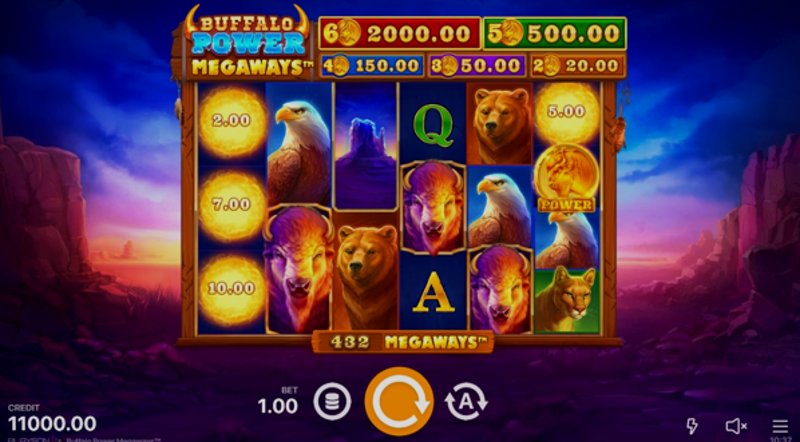 Играть Buffalo Power Megaways от Playson в казино 1Win