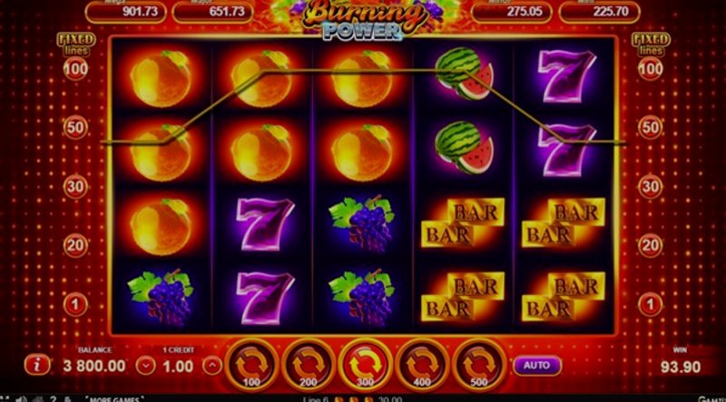 Играть Burning Power от Gamzix в казино 1Win