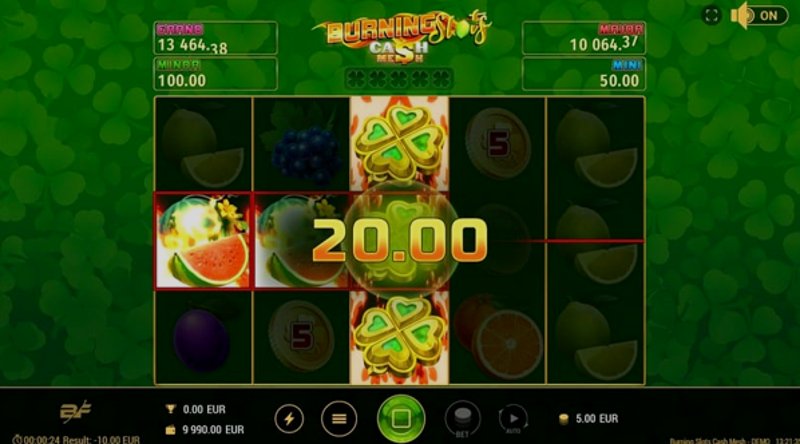 Играть Burning Slots Cash Mesh от Bf Games в казино 1Win