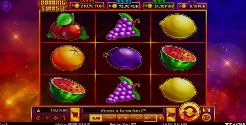 Играть Burning Stars 3 от Wazdan в казино 1Win