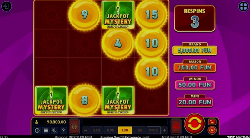 Играть Burning Sun™ Extremely Light от Wazdan в казино 1Win